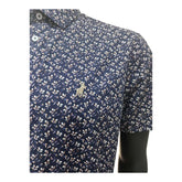 Polo Shirt S/S Floral Print Navy